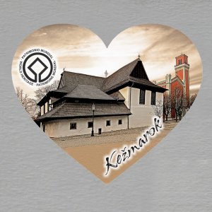 Kežmarok - logo - magnet srdce