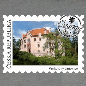 Vrchotovy Janovice - magnet známka