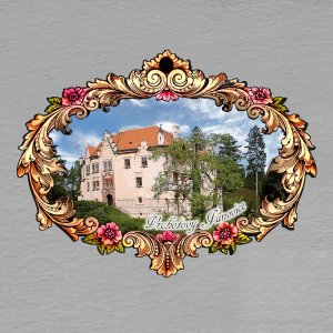 Vrchotovy Janovice - magnet rám ornament