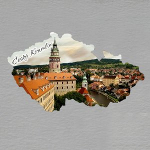 Český Krumlov - magnet mapa