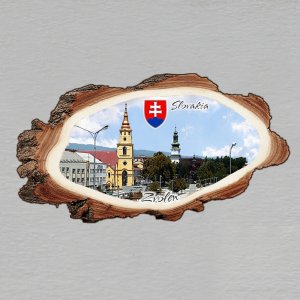 Zvolen - znak - magnet kůra dvojitý