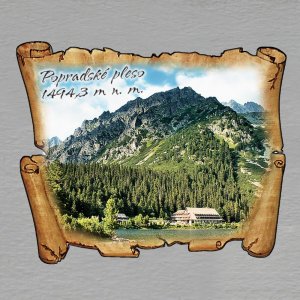 Popradské pleso - magnet mini pergamen