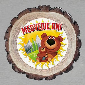 Medvedie dni - magnet kůra kulatý