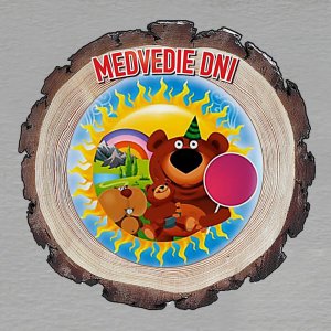 Medvedie dni - magnet kůra kulatý