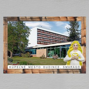 Dudince - Smaragd -  víla - magnet C6 rám dvojitý