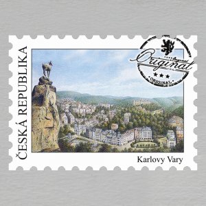 Karlovy Vary - magnet známka