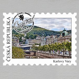 Karlovy Vary - magnet známka