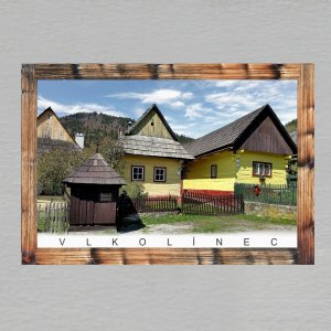 Vlkolínec - magnet C6 rám