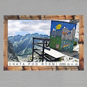 Chata pod Rysmi - magnet C6 rám dvojitý