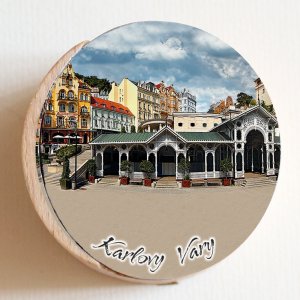 Karlovy Vary - krabička kulatá malá