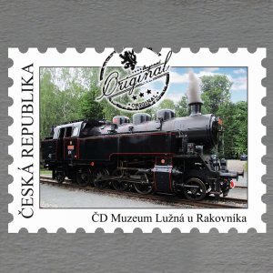 Muzeum ČD Lužná u Rakovníka - magnet známka