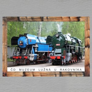 Muzeum ČD Lužná u Rakovníka - magnet C6 rám dvojitý