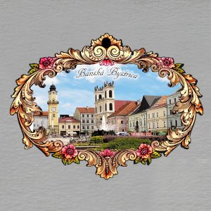 Banská Bystrica - magnet rám ornament