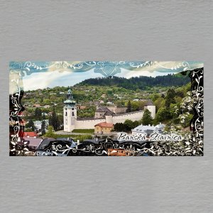 Banská Štiavnica - magnet rám folklór dvojitý