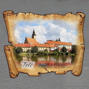 Telč - magnet mini pergamen