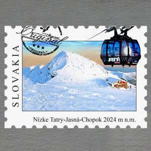 Nízké Tatry - Jasná - Chopok - lanovka - magnet známka