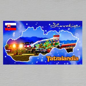 Tatralandia - magnet DL rám modrý  dvojitý