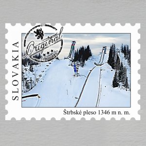 Štrbské pleso - skok. můstky - magnet známka