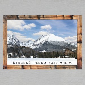 Štrbské pleso - magnet C6 rám dvojitý