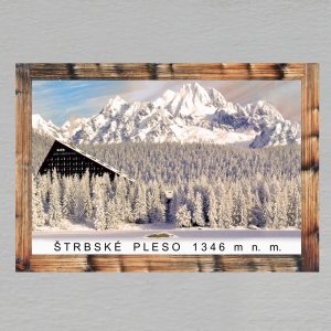 Štrbské pleso - magnet C6 rám dvojitý