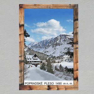 Popradské pleso - magnet C6 rám dvojitý