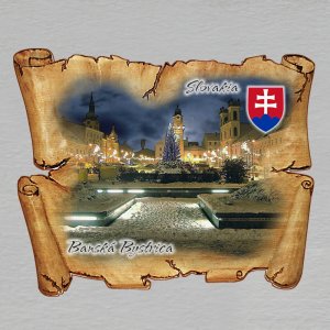 Banská Bystrica - státní znak - magnet pergamen