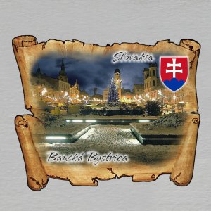 Banská Bystrica - magnet mini pergamen