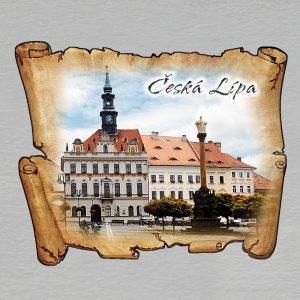 Česká Lípa - magnet mini pergamen