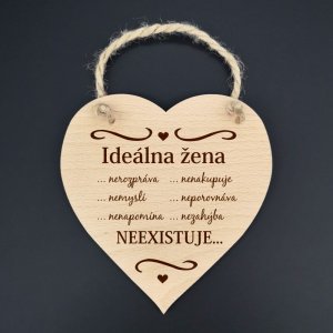 Ideálná žena .... - dekorace srdce 16cm