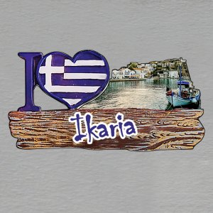 Ikaria - I love Ikaria - magnet