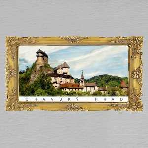 Oravský hrad - magnet rám obraz dvojitý