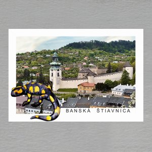 Banská Štiavnica - salamandr - magnet C6 dvojitý