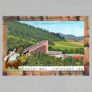 Liptovský Ján - Hotel Máj - zbojníci - Maťko a Kubko - magnet C6 rám