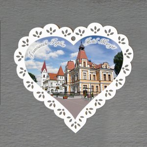 Trenčianske Teplice - Hotel Margit - magnet srdce krajka