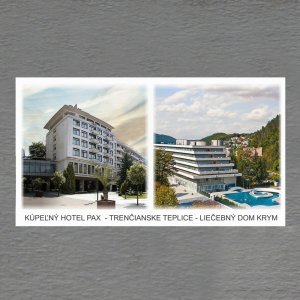 Trenčianske Teplice - Kúpelný hotel PAX - Liečebný dom Krym - magnet DL koláž