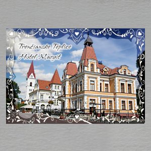 Trenčianske Teplice - Hotel Margit - magnet C6 rám folklór dvojitý