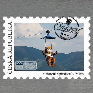 Špindlerův Mlýn - Skiareál - maskot - magnet známka