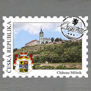 Mělník - erb - Chateau - magnet známka