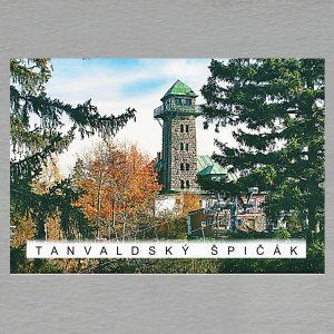 Tanvaldský Špičák - magnet C6 dvojitý