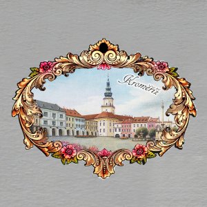 Kroměříž - magnet rám ornament