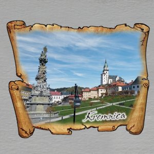 Kremnica - magnet mini pergamen