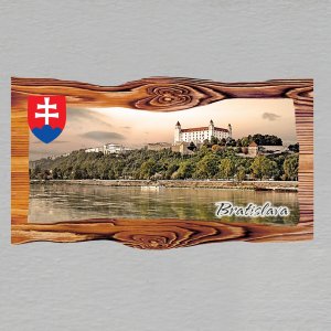 Bratislava - Hrad - znak - magnet prkno