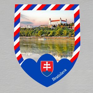 Bratislava - Hrad - znak - magnet znak trikolora