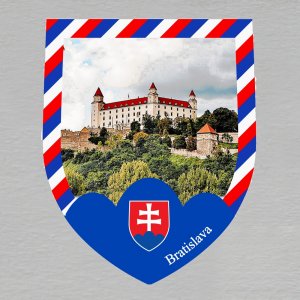 Bratislava - Hrad - znak - magnet znak trikolora