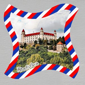 Bratislava - Hrad - magnet trikolora