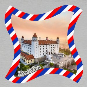 Bratislava - Hrad - znak - magnet trikolora