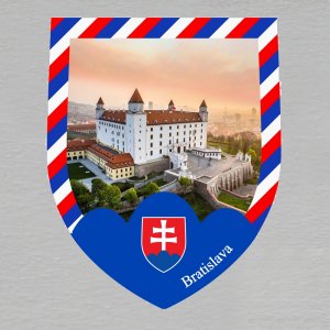 Bratislava - Hrad - znak - magnet erb trikolora