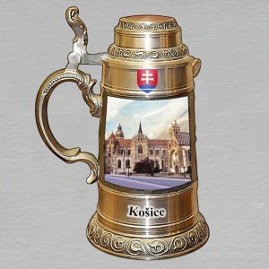 Košice - magnet korbel bronz