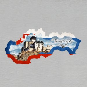 Trenčiansky hrad - magnet mapa rám