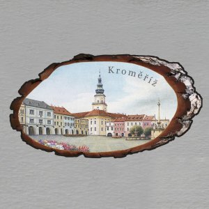 Kroměříž - Náměstí - magnet kůra ovál